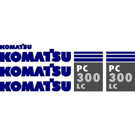 Aftermarket Decal Set for Komatsu PC 300 LC Excavator KMPC300-7DECALSET